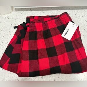Kohl's Red and Black Checkered Pajama Pants